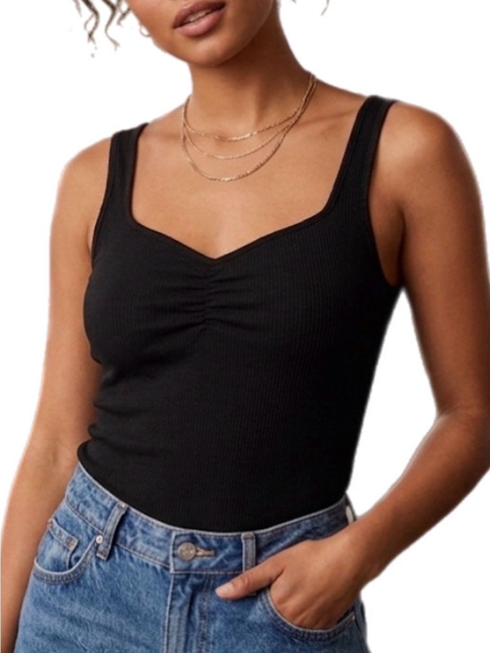 M ROMWE Y2K Lace-Trim Sleeveless Spaghetti Strap Stripes Women’s Tank Top